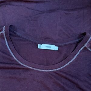 Vince Deep Burgundy long sleeves Tee sz M soft and cool!